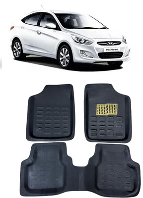 Arnejaa Polyutherine 3D Mat For  Hyundai Verna Fluidic(Black)