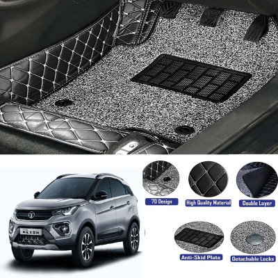 Woltra Leather 7D Mat For  Tata Nexon(Black)
