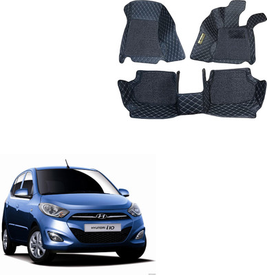 Autozing Leatherite 7D Mat For  Hyundai i10(Black)