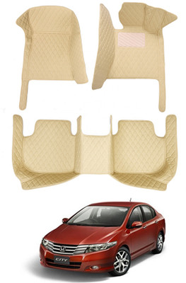 MATIES Leatherite 7D Mat For  Honda Universal For Car(Beige)