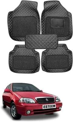 Arnejaa Leatherite 7D Mat For  Maruti Suzuki Esteem(Black)
