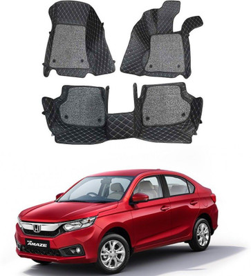 TOFIT ENTERPRISE Leatherite 7D Mat For  Honda Amaze(Black)