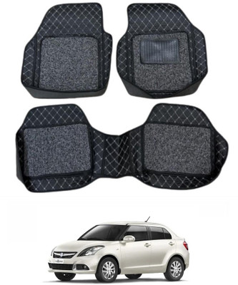 Arnejas Leatherite 7D Mat For  Maruti Swift Dzire(Silver, Black)