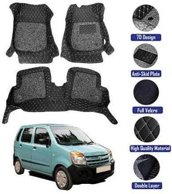 GENFRID Leatherite 7D Mat For  Maruti Wagon R 1.0(Black)