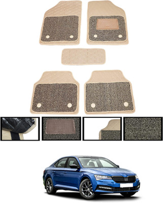 MATIES Leatherite 7D Mat For  Skoda Superb(Beige)