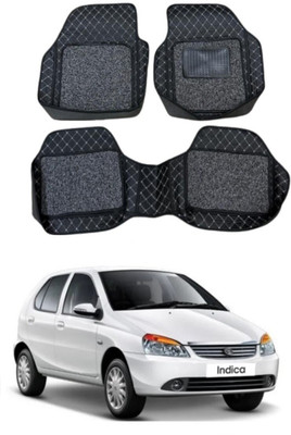 arneja trading company Leatherite 7D Mat For  Tata Indicab(Silver, Black)