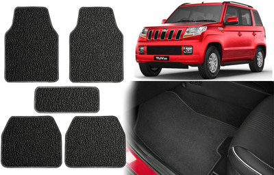 Carigiri PVC, Rubber Standard Mat For  Mahindra TUV-300(Black)