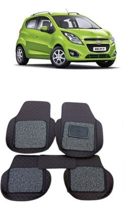 ARNEJA Leatherite 7D Mat For  Chevrolet Beat(Red, Black)