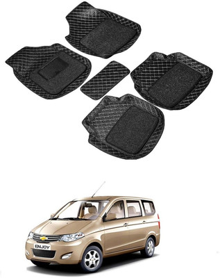 Autocom Leatherite 7D Mat For  Chevrolet Enjoy(Black)