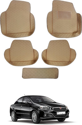 MATIES Leatherite 7D Mat For  Fiat Linea(Beige)