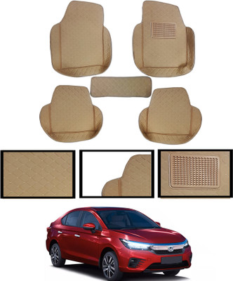 MATIES Leatherite 7D Mat For  Honda Universal For Car(Beige)