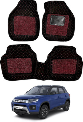 Autorepute PVC 7D Mat For  Maruti Suzuki Vitara Brezza(Red, Black)