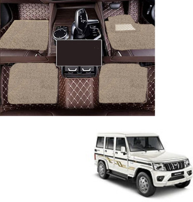 Autoclow Leatherite 7D Mat For  Mahindra Bolero(Brown, Beige)