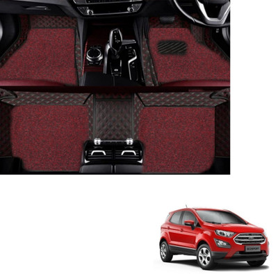 Autoclow Leatherite 7D Mat For  Ford Ecosport(Red, Red)
