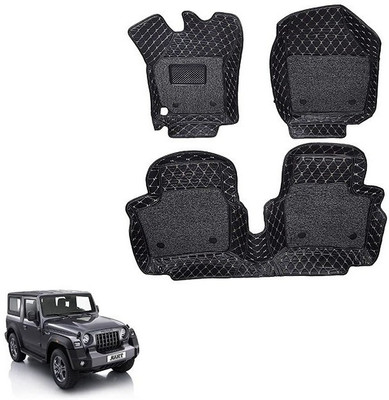 FF TRADERS Leather 7D Mat For  Mahindra Thar(Black)