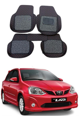 Autocom Leatherite 7D Mat For  Toyota Etios Liva(Black)