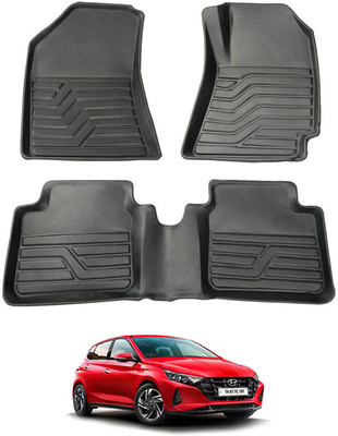 MATIES PVC Tray Mat For  Hyundai i20(Black)
