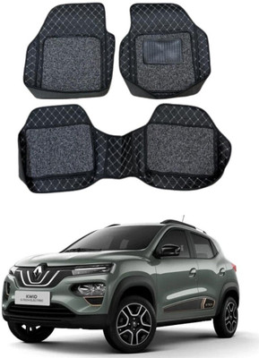 Arnejaa Leatherite 7D Mat For  Renault Kwid EV(Silver, Black)