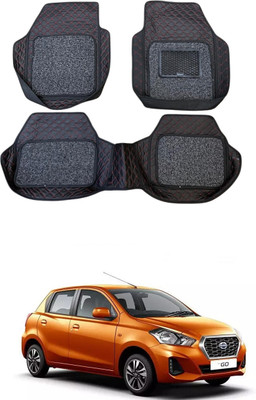 Arnejaa Leatherite 7D Mat For  Datsun Go(Red, Black)
