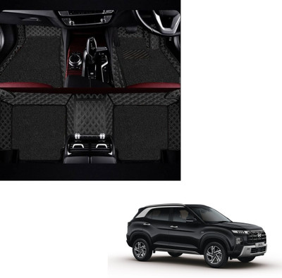 Autoclow Leatherite 7D Mat For  Hyundai Creta(Silver, Black)