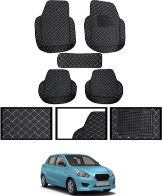 MATIES Leatherite 7D Mat For  Datsun Go(Black)