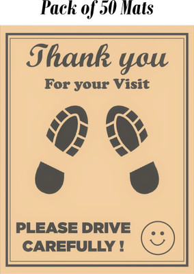 CONVRT Paper Disposable Paper Mat For  Universal For Car(Brown)