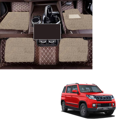 Autoclow Leatherite 7D Mat For  Mahindra TUV 300(Brown, Beige)