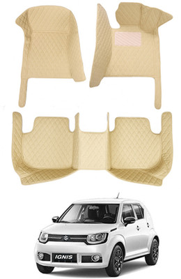 MATIES Leatherite 7D Mat For  Maruti Suzuki Ignis(Beige)
