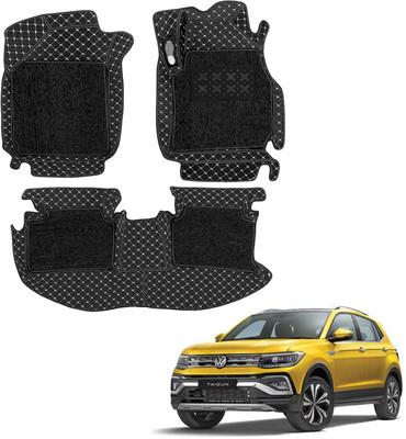 COSMOGEAR Leatherite 7D Mat For  Volkswagen Taigun(Black)