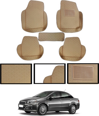 MATIES Leatherite 7D Mat For  Fiat Linea(Beige)