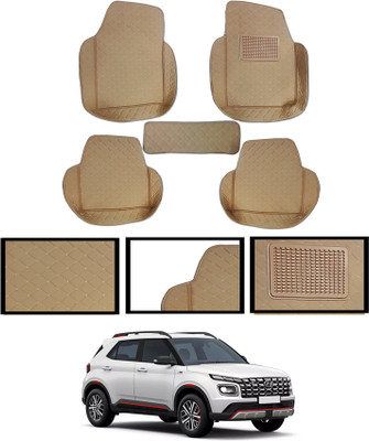 ABJD Leatherite 7D Mat For  Hyundai Universal For Car(Beige)