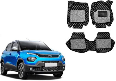 Autorepute Leather 7D Mat For  Tata Punch(Black)