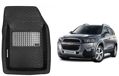 SLSHILPA Plastic Tray Mat For  Chevrolet Captiva(Black)