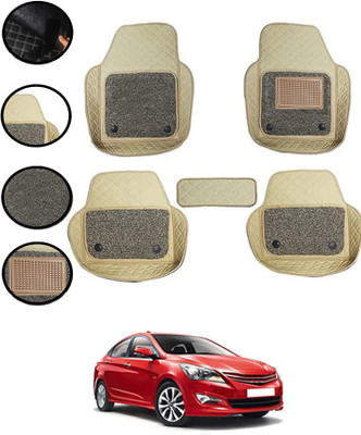 zplus Leatherite 7D Mat For  Hyundai Verna(Beige)