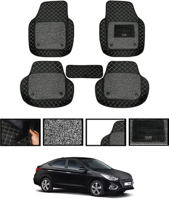monolive Leatherite Tray Mat For  Hyundai Verna(Black)