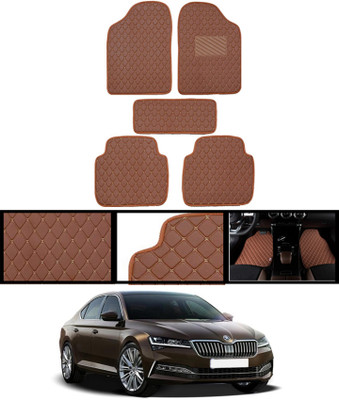 ABJD Leatherite Standard Mat For  Skoda Superb(Orange)