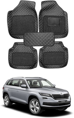 Arnejaa Leatherite 7D Mat For  Skoda Kodiaq(Black)