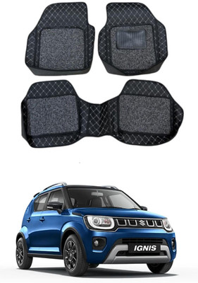 ARNEJA Leatherite 7D Mat For  Maruti Ignis(Silver, Black)