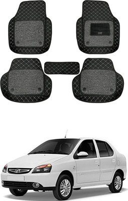 MATIES Leatherite 7D Mat For  Tata Indigo(Black)
