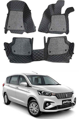 INSURE AUTOMOTIVE Leatherite 7D Mat For  Maruti Suzuki Ertiga(Black)