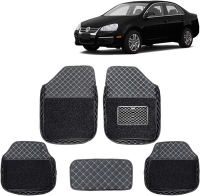 Kingsway Leatherite 7D Mat For  Volkswagen Jetta(Black)