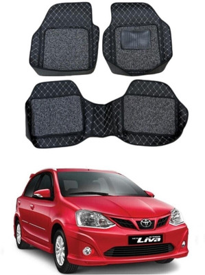 ARNEJA Polyutherine 3D Mat For  Toyota Etios Liva(Silver, Black)