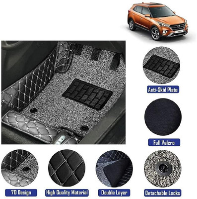 TOFIT ENTERPRISE Leather 7D Mat For  Hyundai Creta(Black)