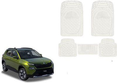 Autorepute Rubber Standard Mat For  Skoda Universal For Car(White)