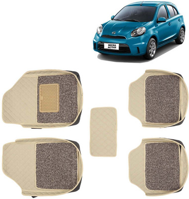 Kingsway Leatherite 7D Mat For  Nissan Micra Active(Beige)