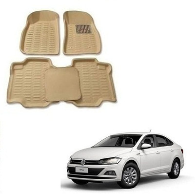 KBTR Plastic 3D Mat For  Volkswagen Virtus(Beige)