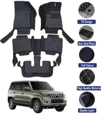 GENFRID Leatherite 7D Mat For  Mahindra Bolero Neo(Black, Silver)