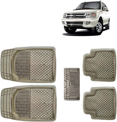 Kingsway PVC Tray Mat For  Tata Safari Dicor(Brown)