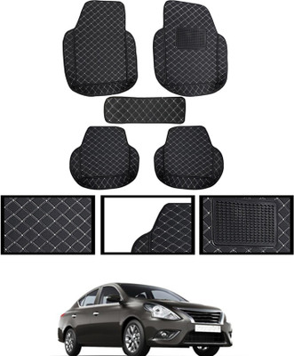 MATIES Leatherite 7D Mat For  Nissan Sunny(Black)