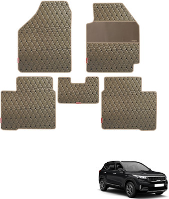 elegant Leatherite Standard Mat For  Kia Seltos(Beige, Black)